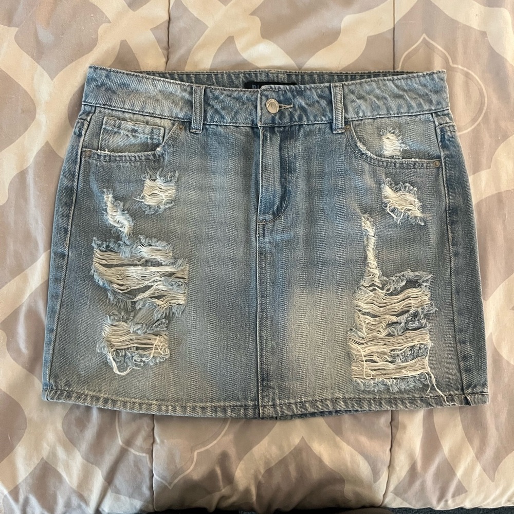Blue Spice Casual Blue Mini Skirt